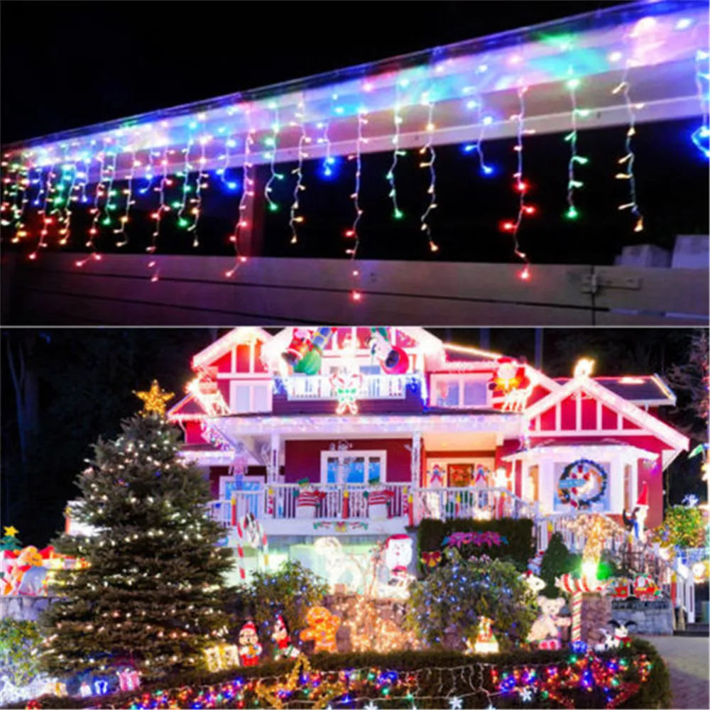 LED Waterfall Curtain String Lights