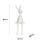 45cm Light Luxury Rabbit Sculpture – Nordic Resin Sitting Bunny Ornament for Living Room, Foyer & Tabletop Home Decor (Blue/White/Black)