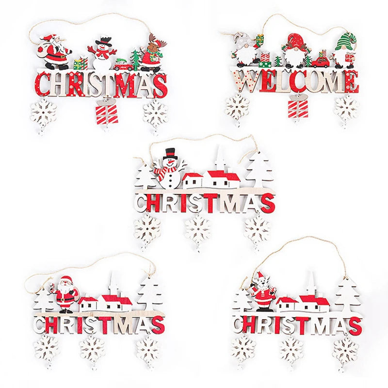 Santa Claus Wooden Hanging Ornament