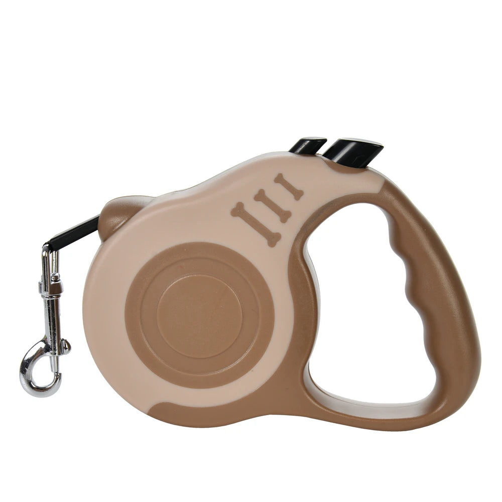 Retractable Dog Leash 3m/5m – Tangle‑Free Nylon Lead for Small & Medium Pets