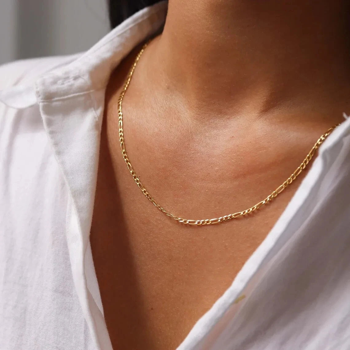 5‑Piece Stainless Steel Chain Necklace Set – Bead, Rope, Cuban, Paperclip & Snake Link Chains for Women, 18K Gold & Steel DIY Jewelry