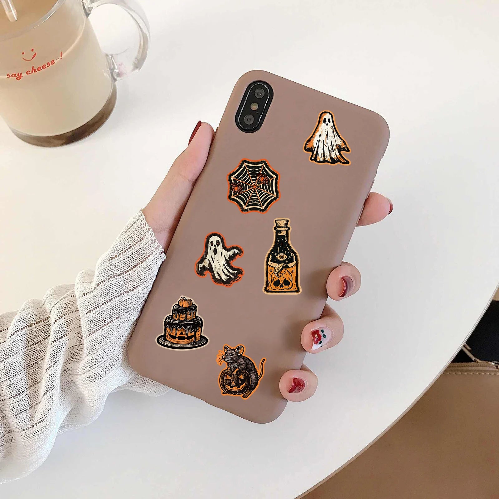 50/100PCS Retro Halloween Stickers | Terrifying Pumpkin Graffiti Pack for Luggage, Phone, Laptop & DIY Crafts
