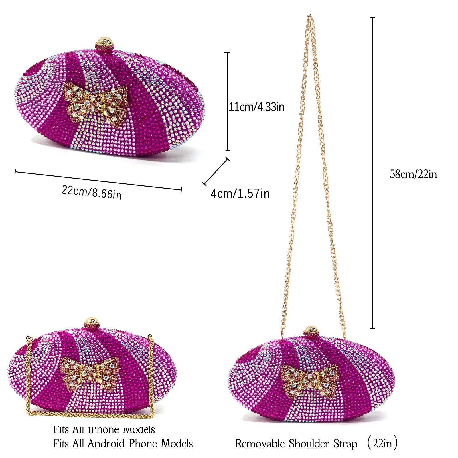 Italian Design Women’s Heels & Rhinestone Butterfly Bag Set – Bridal & Evening Wear (US Sizes 6–11)