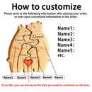 Personalized Wooden Bear Family Puzzle – Custom Name Engraved Home Decor, Heartwarming Gift for Mom, Baby, Couples & Holidays