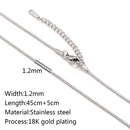 5‑Piece Stainless Steel Chain Necklace Set – Bead, Rope, Cuban, Paperclip & Snake Link Chains for Women, 18K Gold & Steel DIY Jewelry