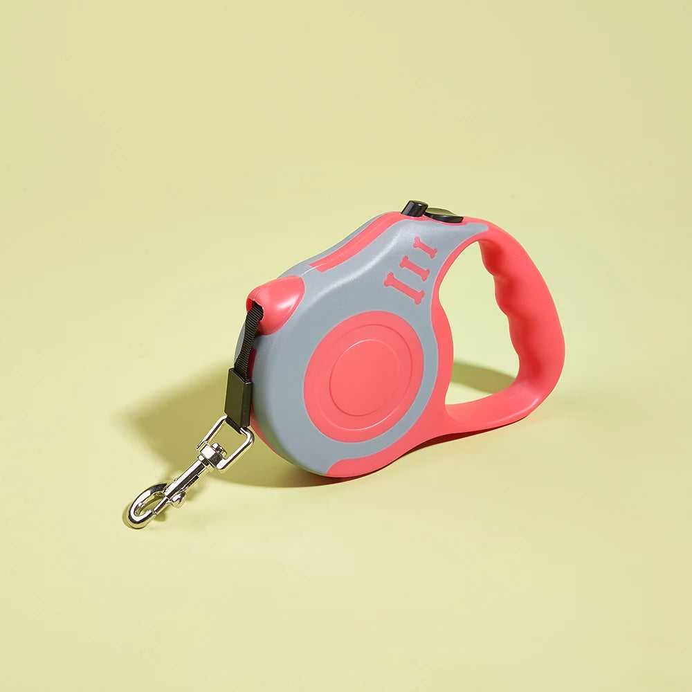 Retractable Dog Leash 3m/5m – Tangle‑Free Nylon Lead for Small & Medium Pets