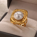 Luxury Gold Plated Colorful Zircon Heart Ring for Women | Stainless Steel