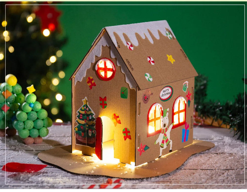 DIY Handmade Christmas Biscuit House Miniature Dollhouse