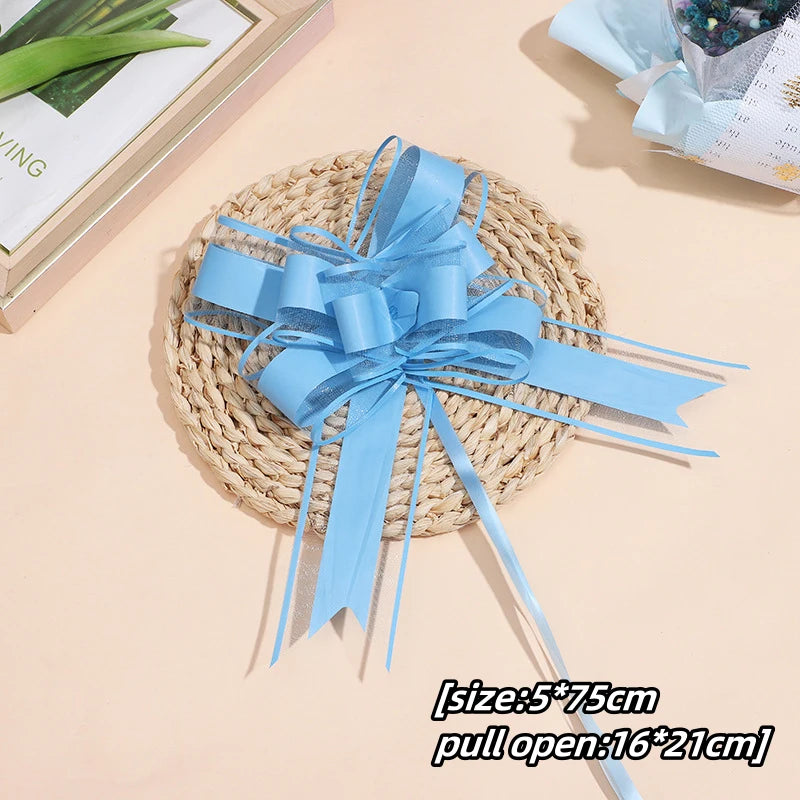 5–50pcs Large Pull Bow Ribbons – 4.5cm / 6.4cm Gift Bows for Presents, Wedding Car Décor, Gift Wrapping & Party Packaging