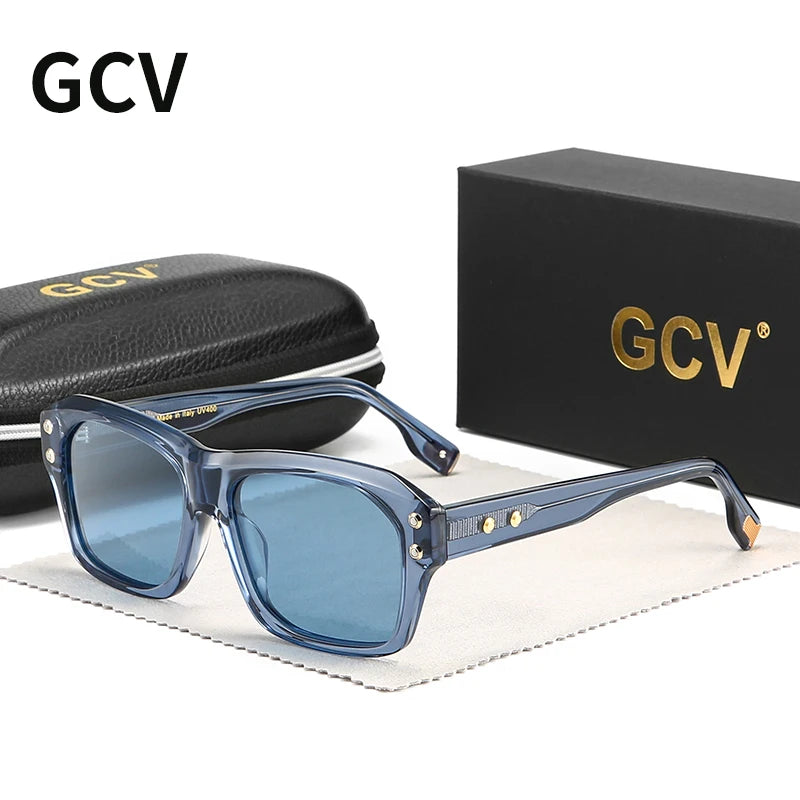 Acetate Square Rectangular Polarized Sunglasses - OLM Store
