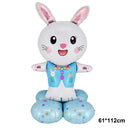 Easter Bunny Disposable Tableware Set – Cute Cartoon Rabbit Paper Plates, Cups & Napkins for Kids Birthday, Easter Parties & Spring Celebrations