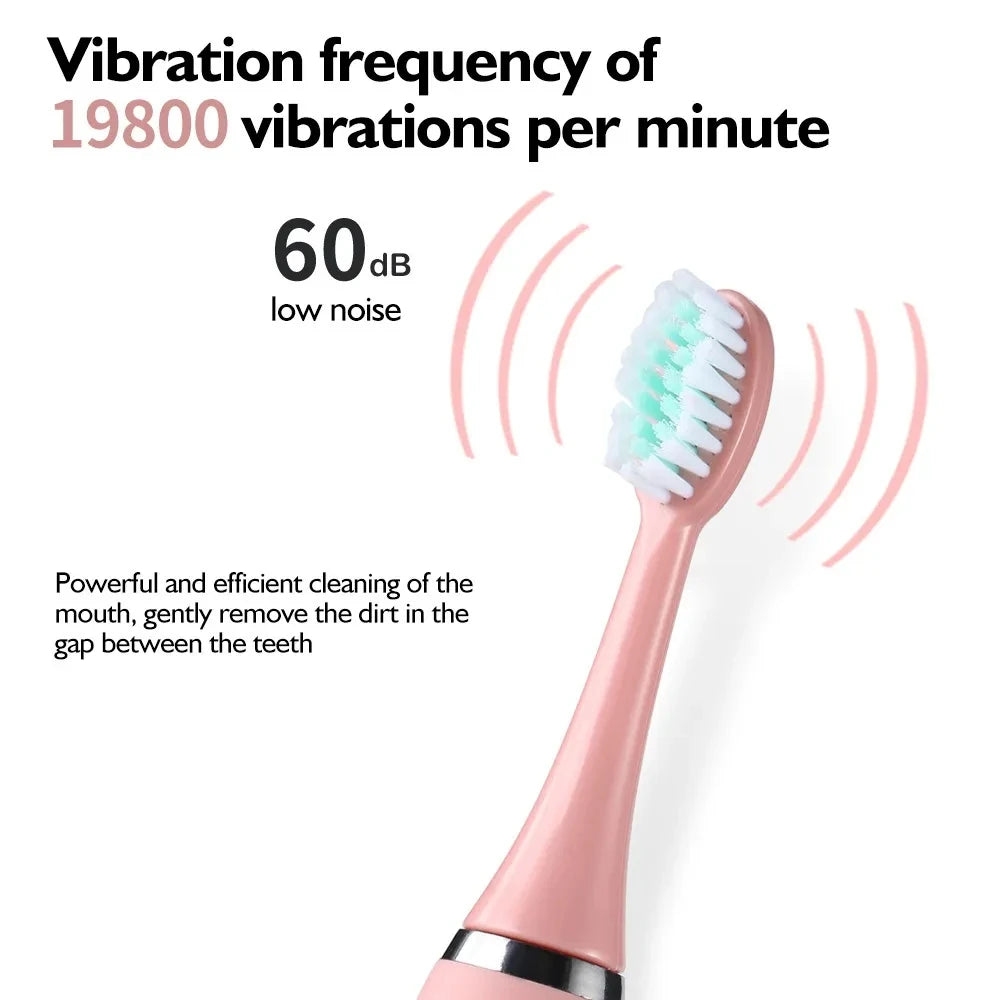 Children's Waterproof Rechargeable Sonic Toothbrush