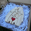 Personalized Wooden Bear Family Puzzle – Custom Name Engraved Home Decor, Heartwarming Gift for Mom, Baby, Couples & Holidays