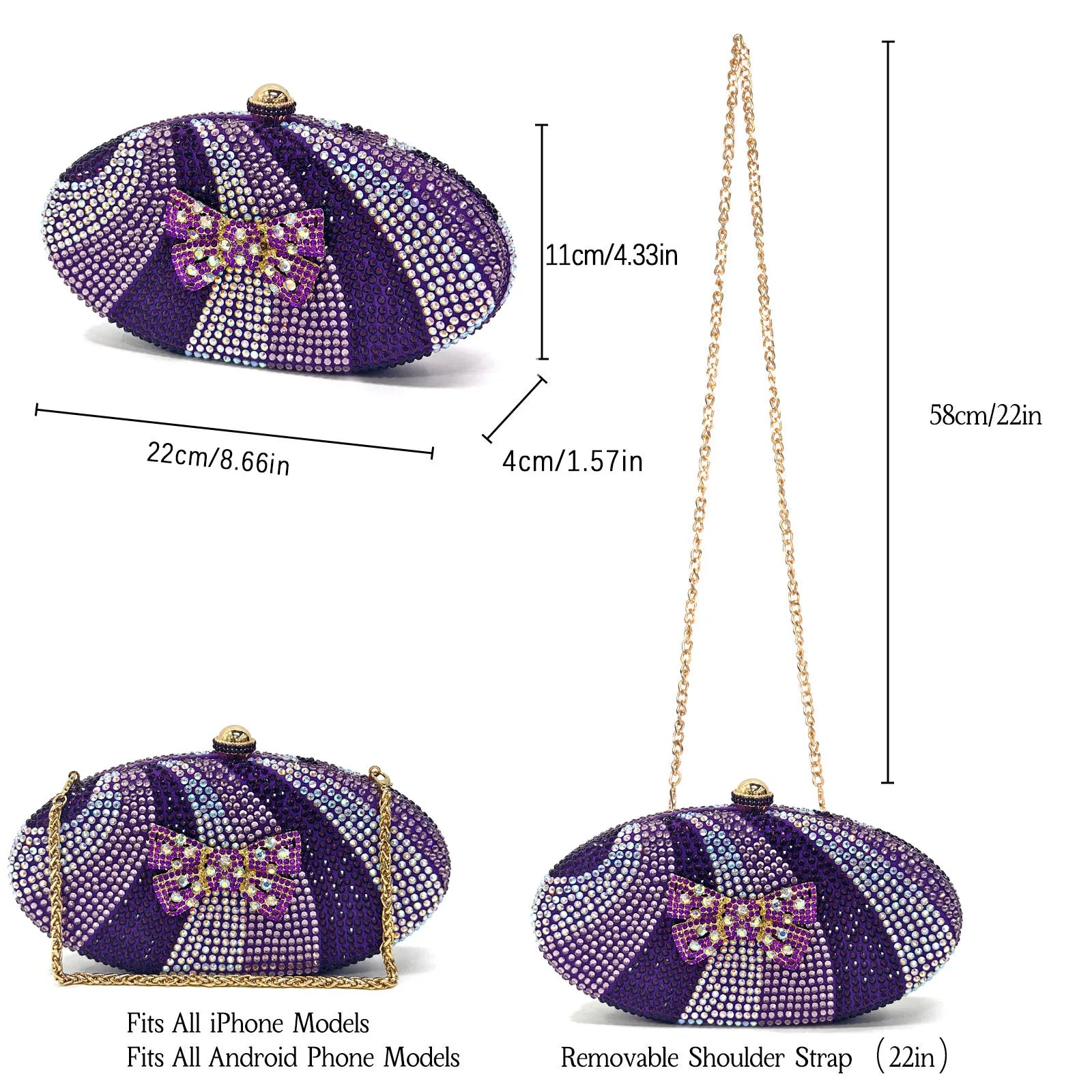 Italian Design Women’s Heels & Rhinestone Butterfly Bag Set – Bridal & Evening Wear (US Sizes 6–11)