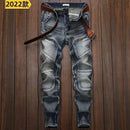 Korean Style Blue Designer Denim Trousers