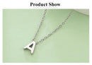 Minimalist Initial Necklace A–Z – Stainless Steel Letter Pendant Choker for Women (Gold & Steel)