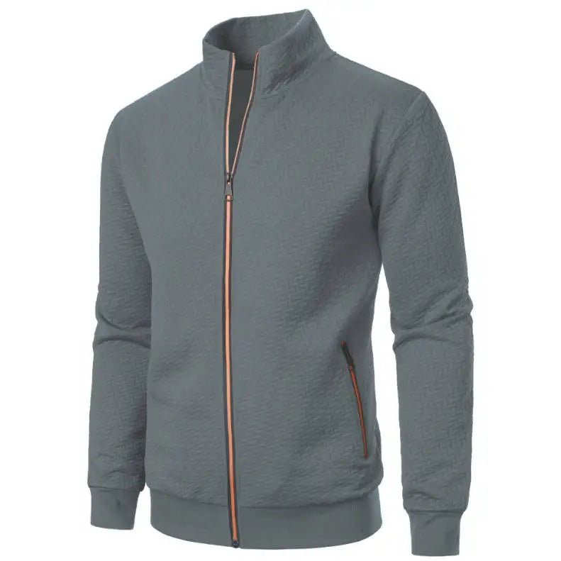 Men’s Zipper Cardigan Stand Collar Jacket