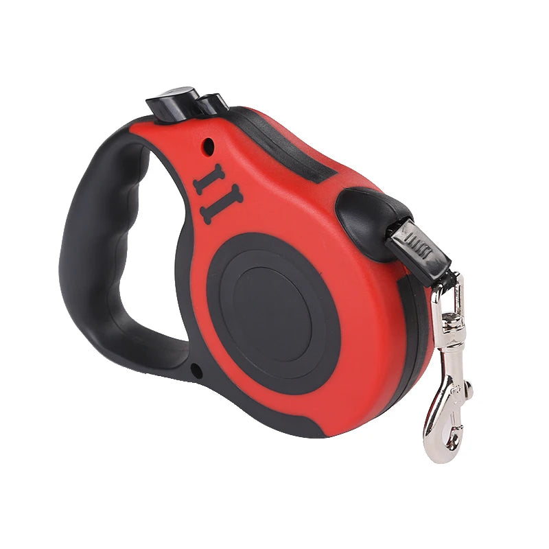 Retractable Dog Leash 3m/5m – Tangle‑Free Nylon Lead for Small & Medium Pets