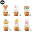 Easter Bunny Disposable Tableware Set – Cute Cartoon Rabbit Paper Plates, Cups & Napkins for Kids Birthday, Easter Parties & Spring Celebrations