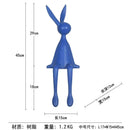 45cm Light Luxury Rabbit Sculpture – Nordic Resin Sitting Bunny Ornament for Living Room, Foyer & Tabletop Home Decor (Blue/White/Black)