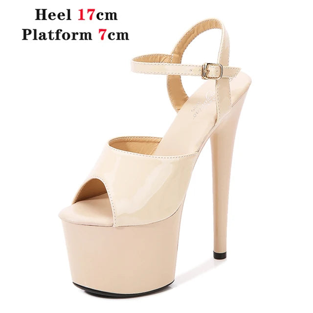 Modern Platform High Heels – 6.7" Stiletto Sandals for Pole Dance, Parties & Summer Fashion (US 4–10.5)