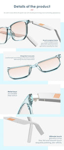 Smart 3D Anti-Blue Voice Control Bluetooth Sunglasses