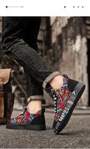 Mens Casual Sport Shoes 2025 Autumn Fashion Comfort Non Slip Casual Sneakers Platform Outdoor Running Shoes Graffiti Board Shoes