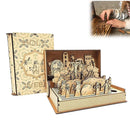 Easter Resurrection Wooden Book Set – Handmade Holy Week Diorama Toy, Retro Christian Home Decor & Easter Sunday Gift (Mini Size)