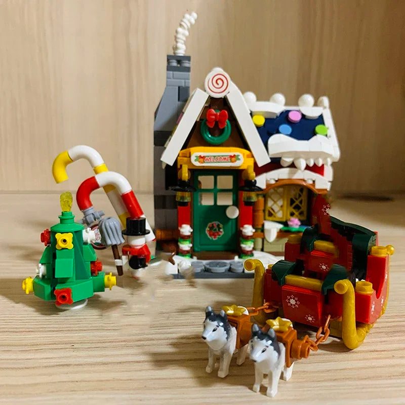 Mini Building Block Christmas House Set