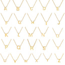 Minimalist Initial Necklace A–Z – Stainless Steel Letter Pendant Choker for Women (Gold & Steel)