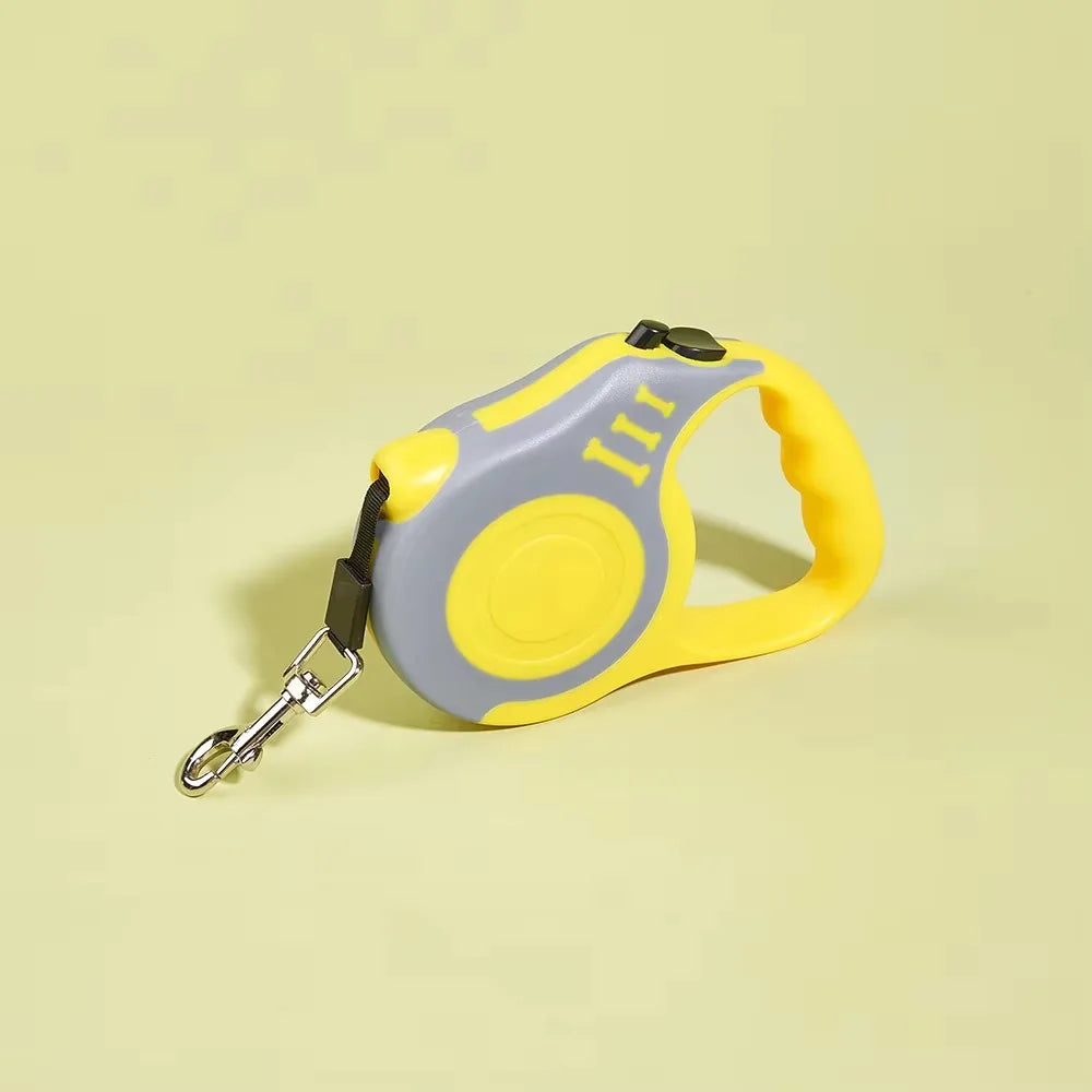 Retractable Dog Leash 3m/5m – Tangle‑Free Nylon Lead for Small & Medium Pets
