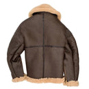 Men's Faux Leather Classic Brown/Black Bomber Jacket
