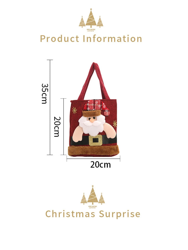 Christmas Linen Gift Bags