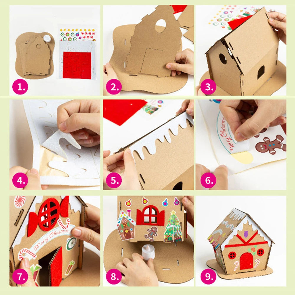 DIY Handmade Christmas Biscuit House Miniature Dollhouse