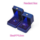 LED Light Necklace Gift Box – Velvet Square Jewelry Case for Engagement, Proposal, Pendant & Bracelet Presentation