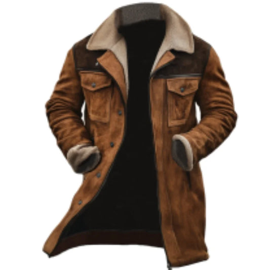 Men’s Vintage Suede Aviator Winter Jacket
