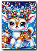 Santa Claus and Deer Diamond Painting