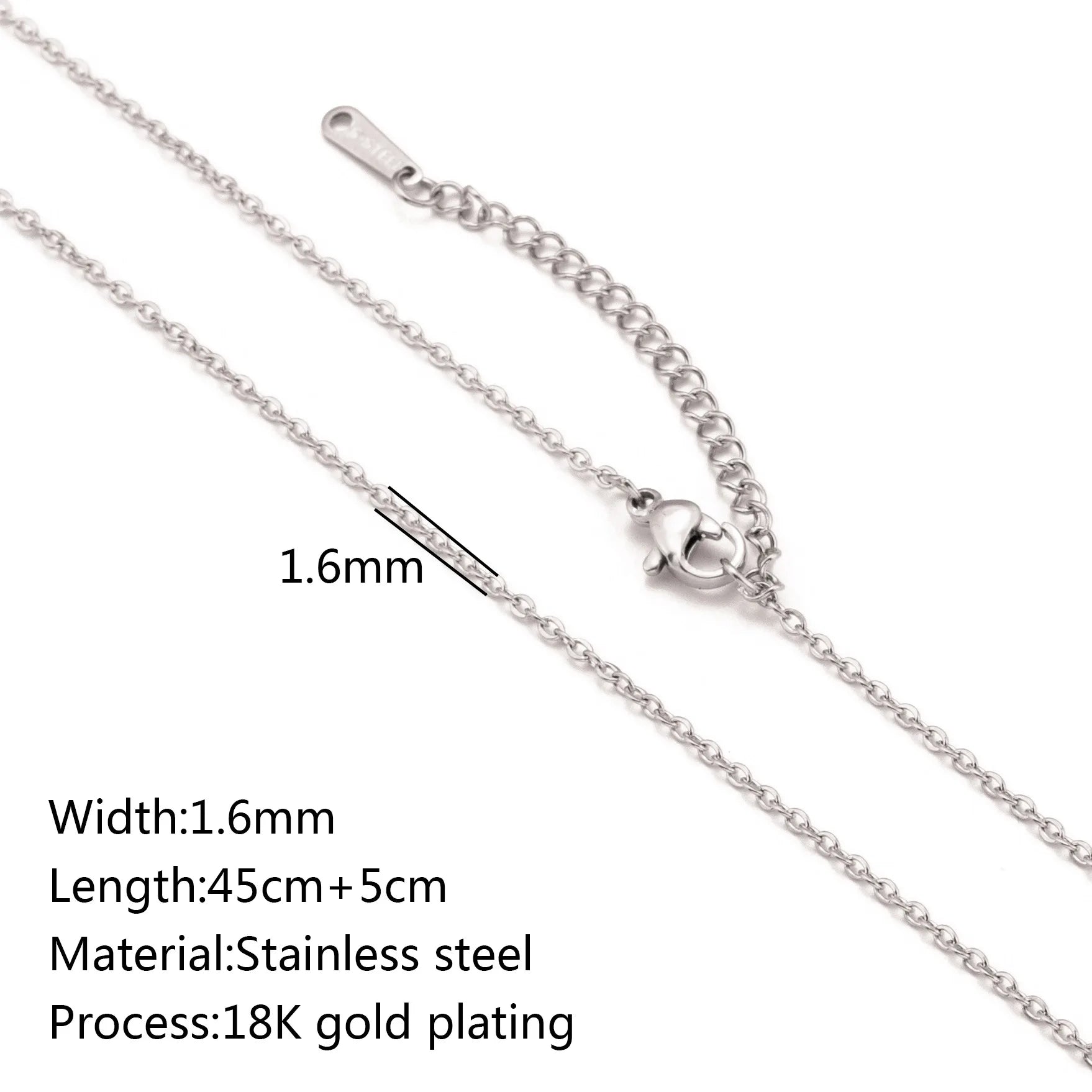 5‑Piece Stainless Steel Chain Necklace Set – Bead, Rope, Cuban, Paperclip & Snake Link Chains for Women, 18K Gold & Steel DIY Jewelry