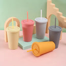 Double-layer Candy Color Straw Cup