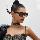 Acetate Square Rectangular Polarized Sunglasses