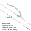 5‑Piece Stainless Steel Chain Necklace Set – Bead, Rope, Cuban, Paperclip & Snake Link Chains for Women, 18K Gold & Steel DIY Jewelry