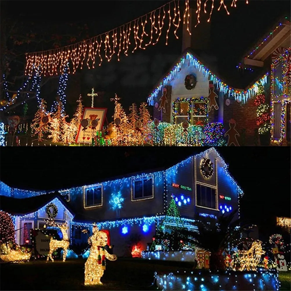 LED Waterfall Curtain String Lights