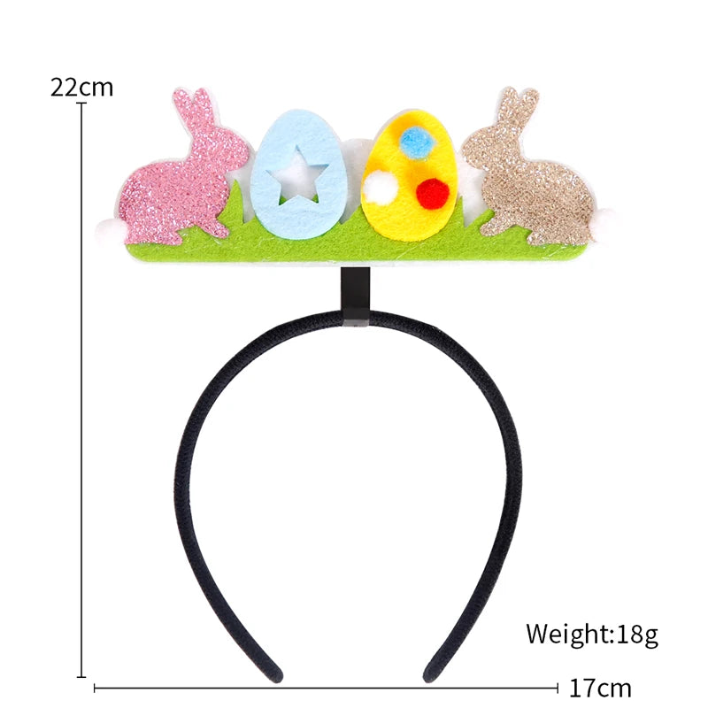 Easter Funny Glasses Props – Kids’ Cartoon Bunny & Eggshell Eyeglass Frames, Non‑Woven Fabric Easter Party Decorations & Gifts