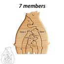 Personalized Wooden Bear Family Puzzle – Custom Name Engraved Home Decor, Heartwarming Gift for Mom, Baby, Couples & Holidays