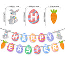 Easter Bunny Disposable Tableware Set – Cute Cartoon Rabbit Paper Plates, Cups & Napkins for Kids Birthday, Easter Parties & Spring Celebrations