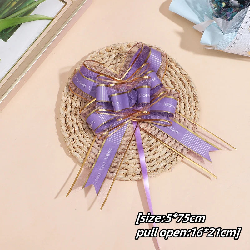 5–50pcs Large Pull Bow Ribbons – 4.5cm / 6.4cm Gift Bows for Presents, Wedding Car Décor, Gift Wrapping & Party Packaging