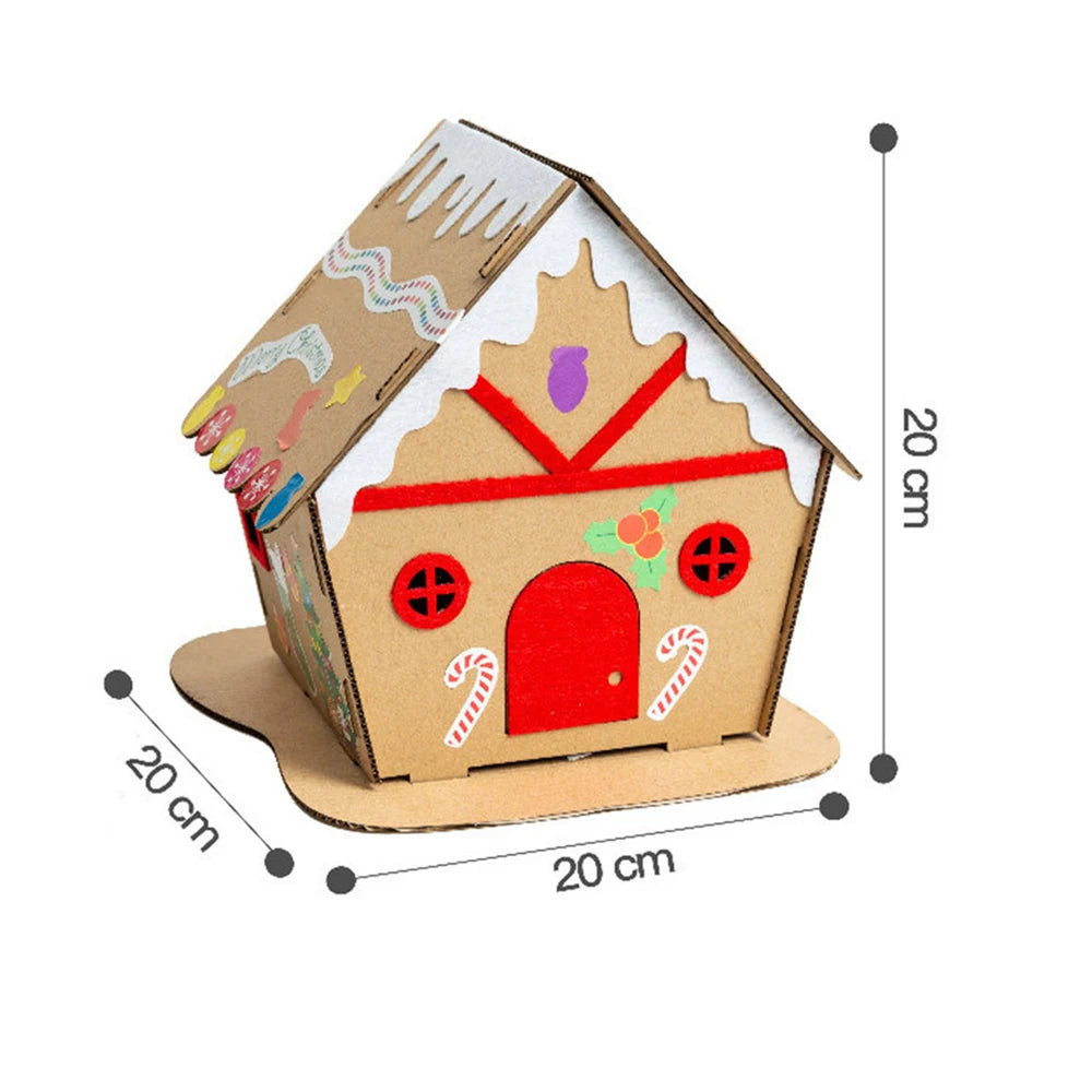 DIY Handmade Christmas Biscuit House Miniature Dollhouse
