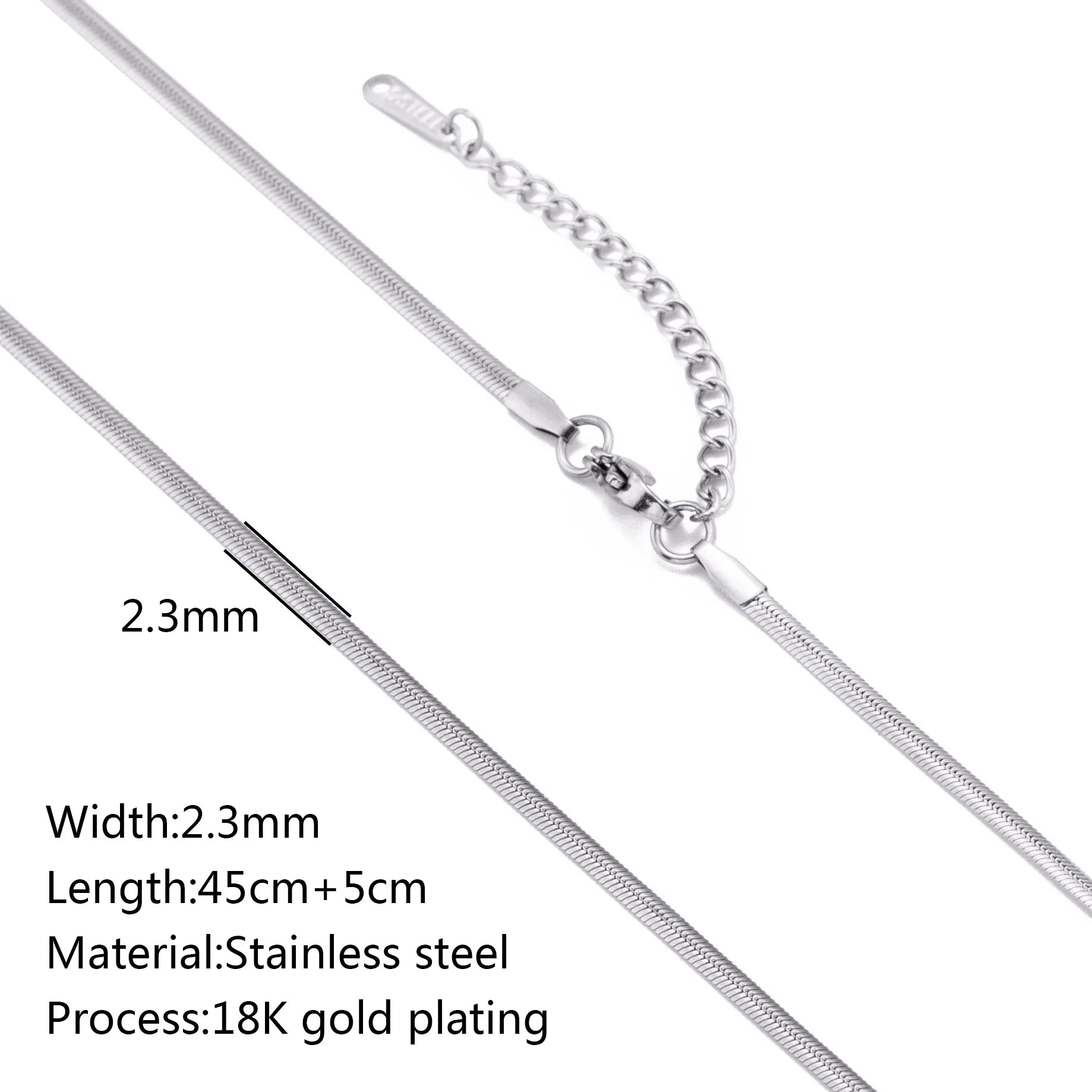 5‑Piece Stainless Steel Chain Necklace Set – Bead, Rope, Cuban, Paperclip & Snake Link Chains for Women, 18K Gold & Steel DIY Jewelry