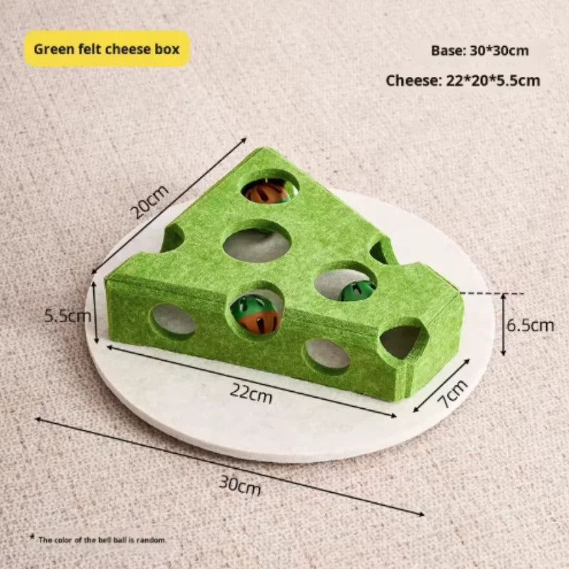 Interactive Cat Puzzle Maze Toy – Felt Box with Bell Ball for Smart Play