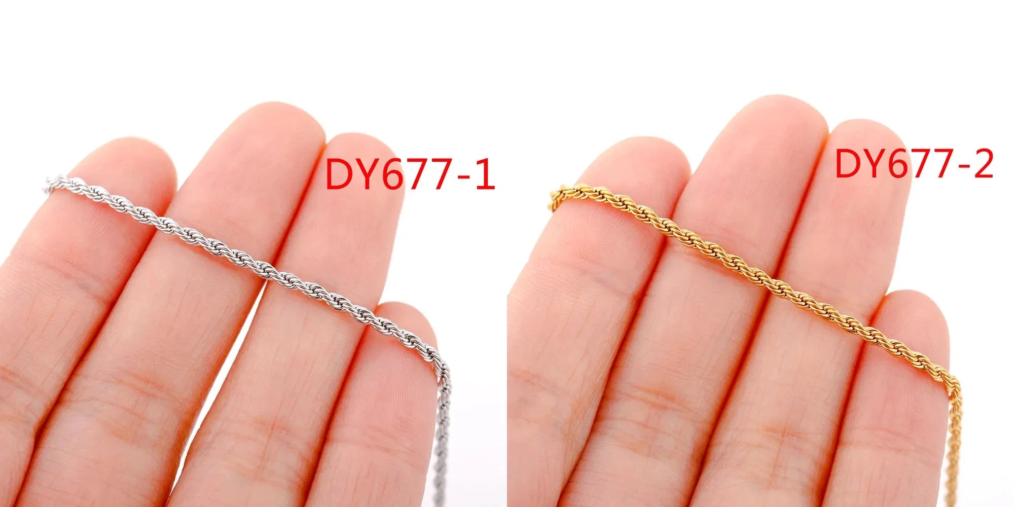 5‑Piece Stainless Steel Chain Necklace Set – Bead, Rope, Cuban, Paperclip & Snake Link Chains for Women, 18K Gold & Steel DIY Jewelry